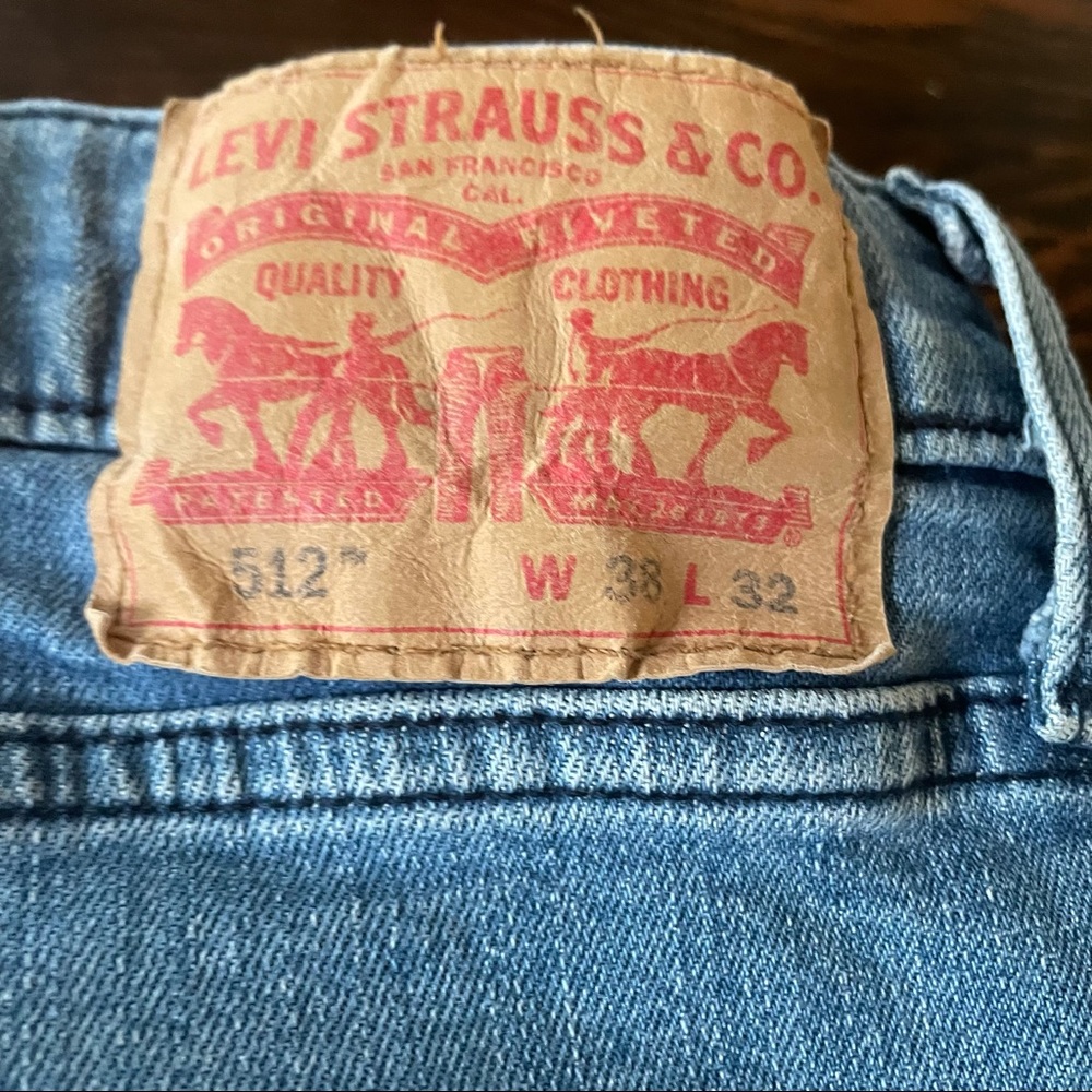 Levi's 512 Men's Denim Jeans W38 Light Med Wash - Picture 4 of 8